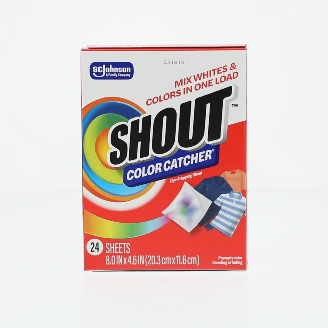 Shout, Color Catcher, 24 Sheets, Laundry Dye-Trapping Sheets