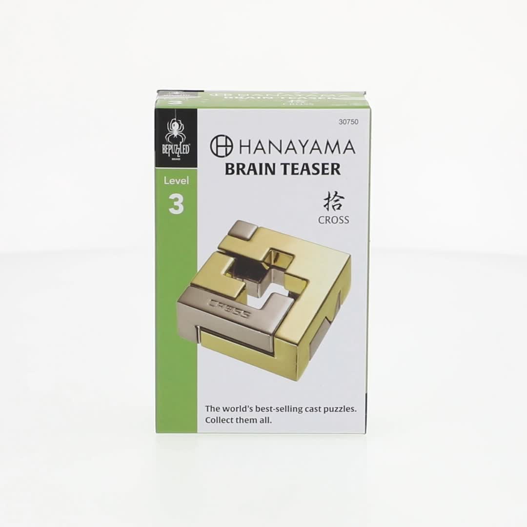 BePuzzled, Cross Hanayama Metal Brainteaser Puzzle Level 3 Ages 12