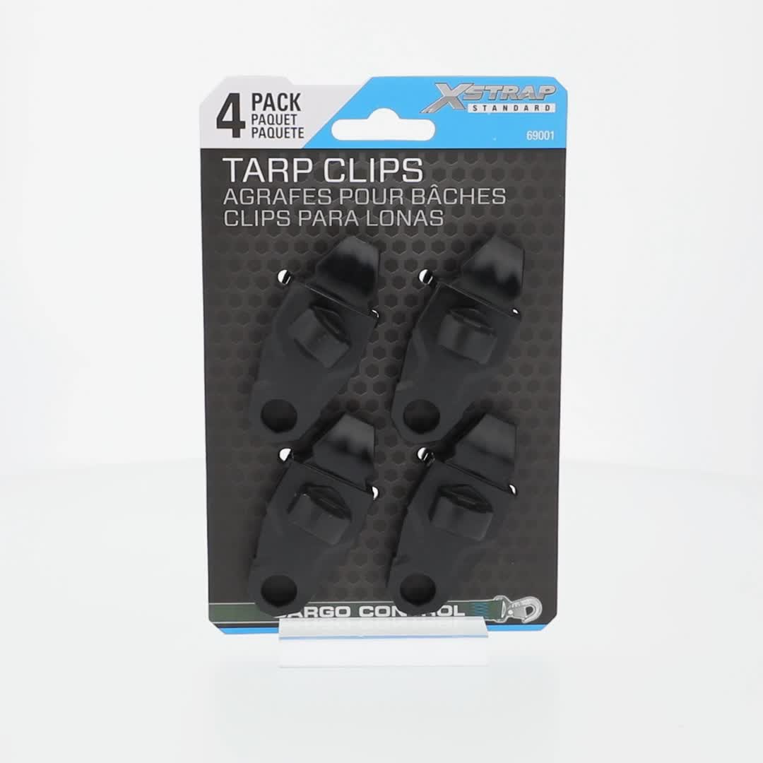 Xstrap Tarp Clips, Heavy Duty Lock Grip, Black Nylon Material 4