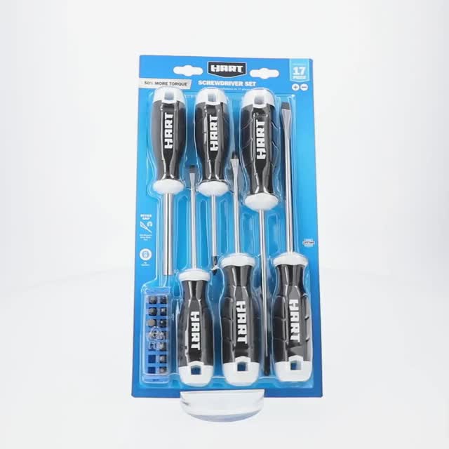 HART 17-Piece Magnetic Screwdriver Set with Comfort Grip - Walmart.com