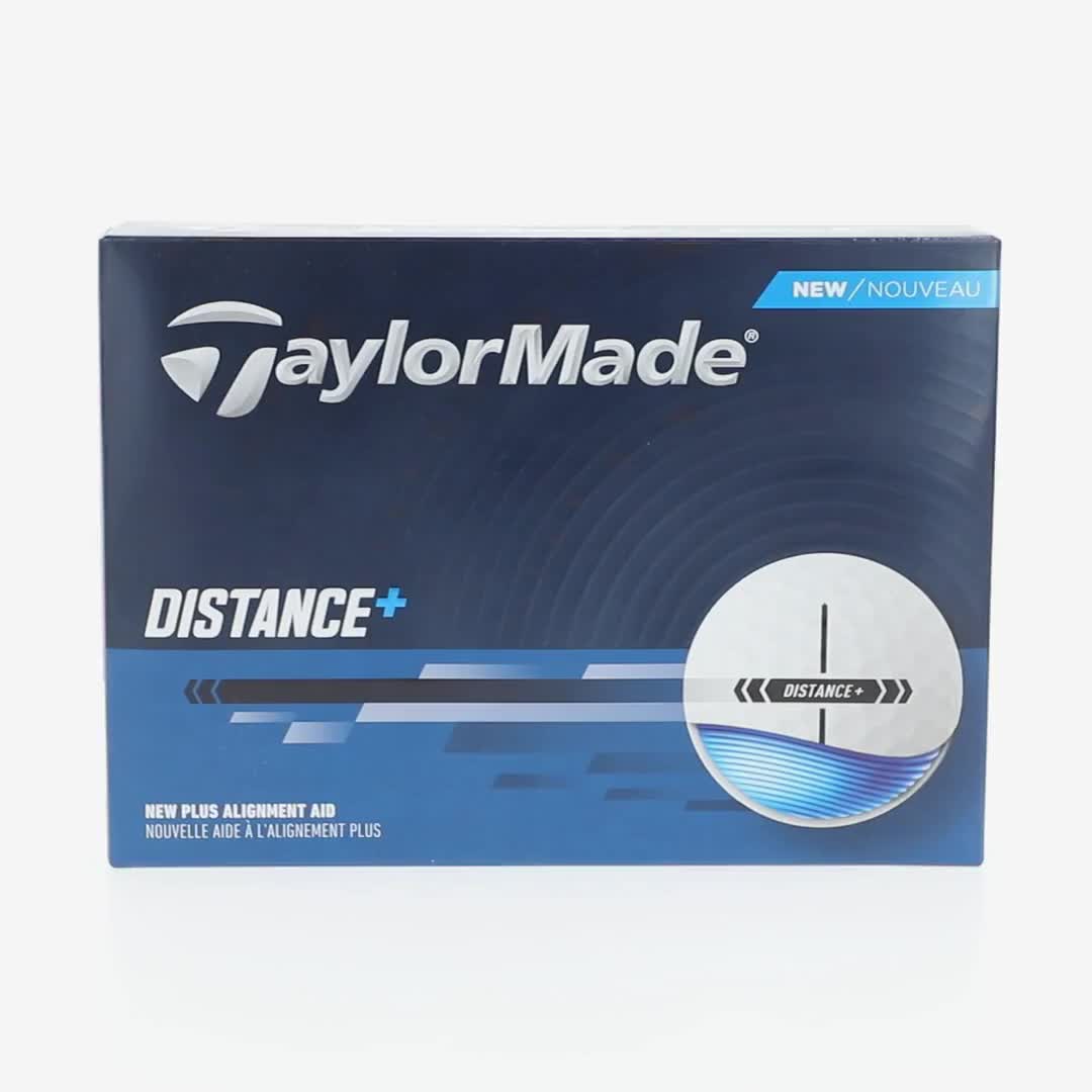 TaylorMade, Distance Plus Golf Balls, 12pk, White with Speed Core