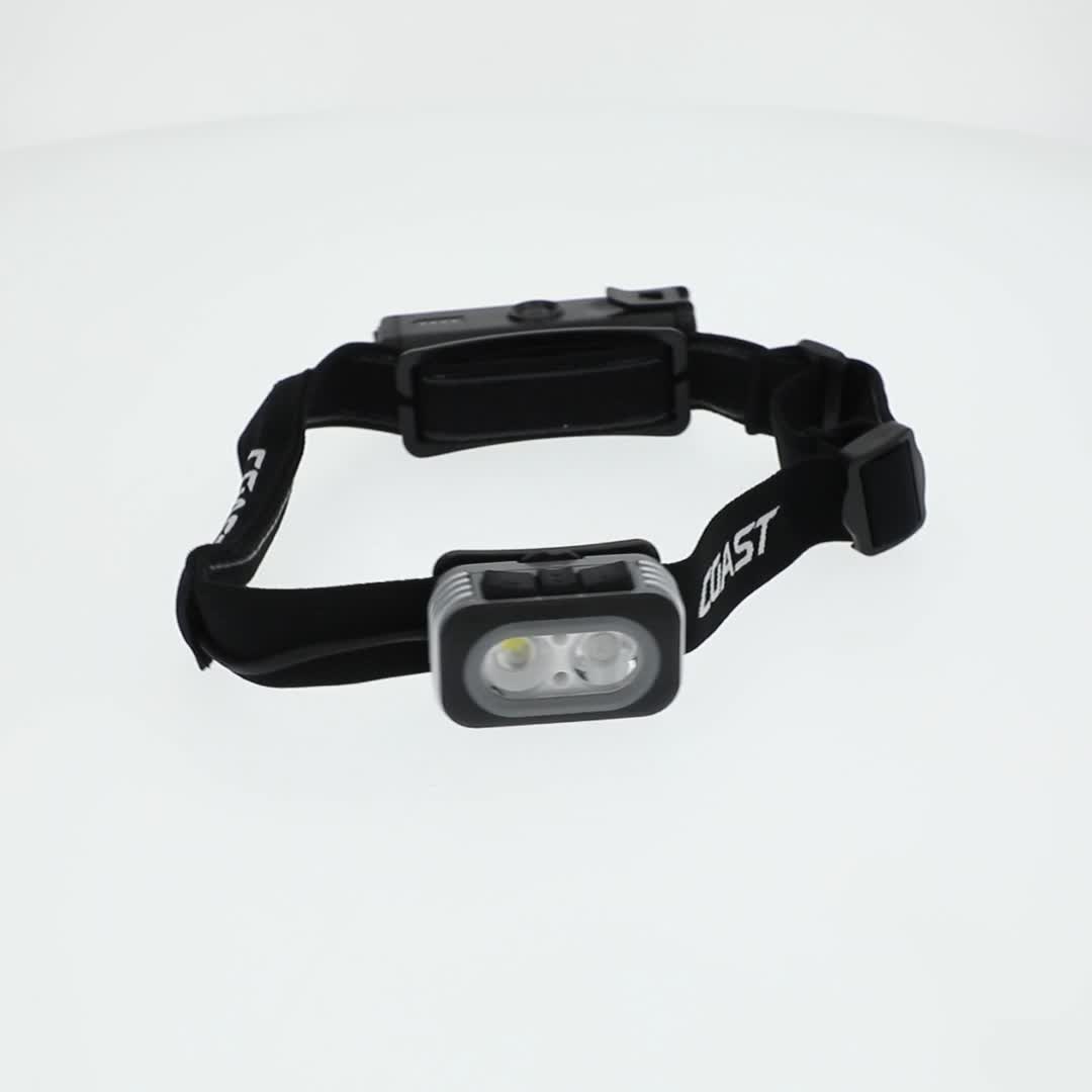 COAST RL27R Rechargeable Headlight, 1000 Lumens Tri-Color LED