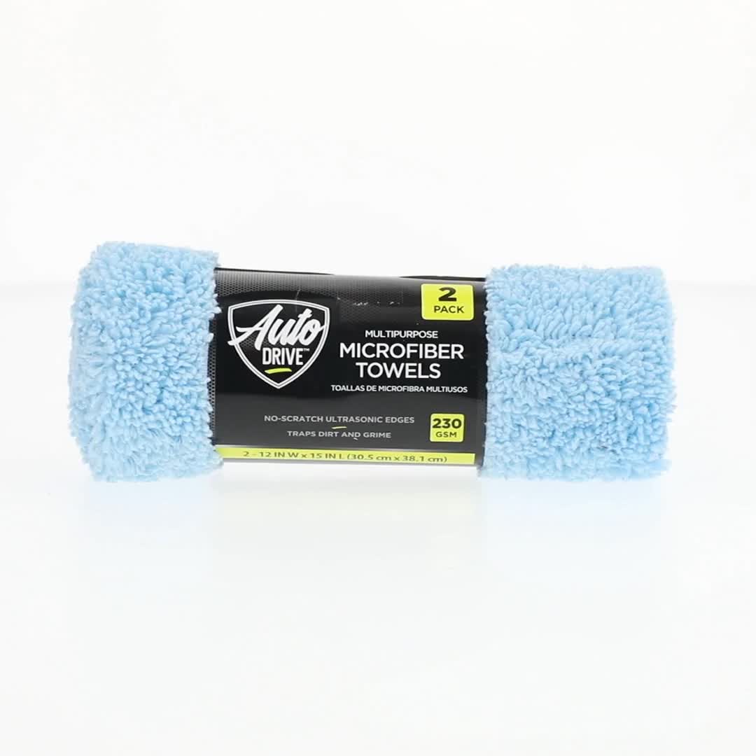 Auto Drive Microfiber Multi-Purpose Cleaning Towels 2 Pack