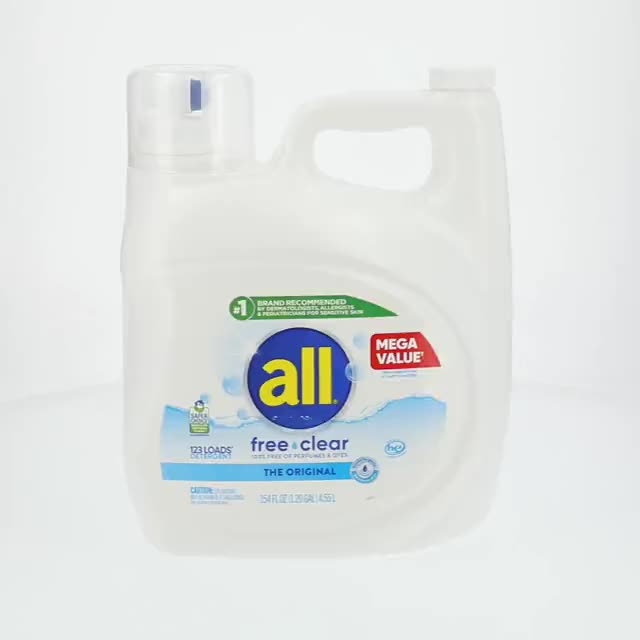 all Free Clear Liquid Laundry Detergent, 154 oz, 123 Loads