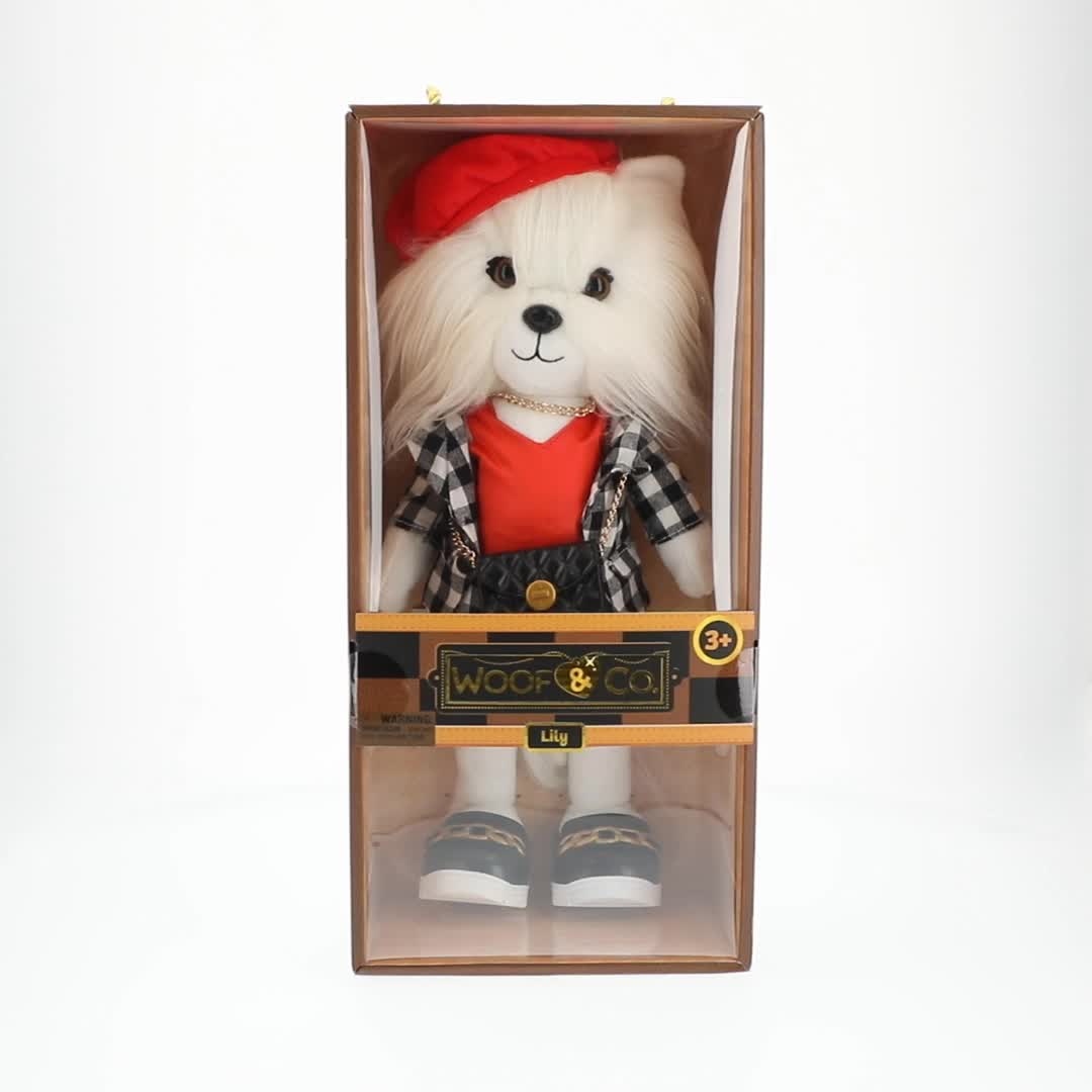 Woof & Co 15-inch Fashion Doll – Lily The Poseable Plush Shih Tzu
