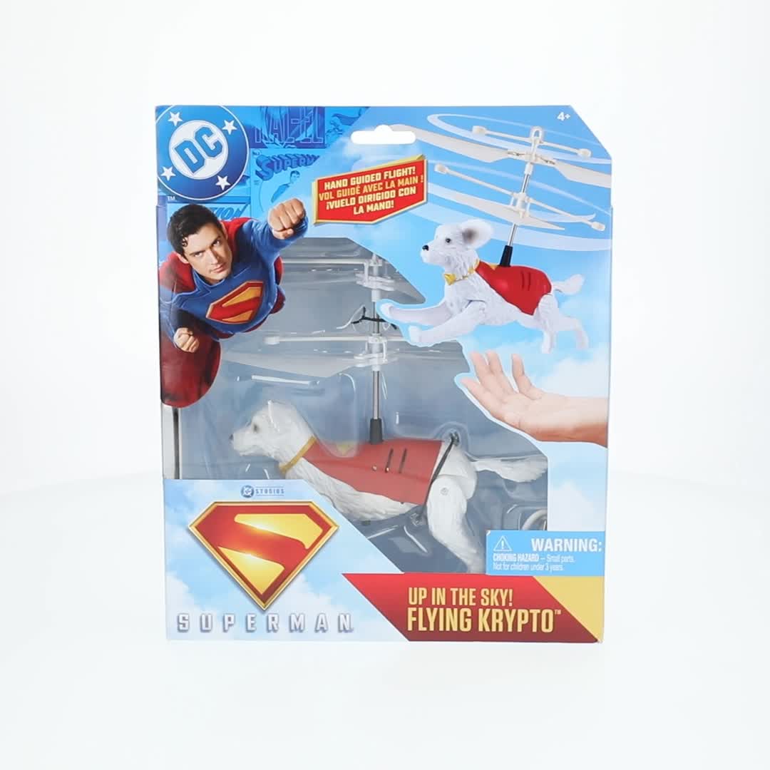 DC Comics, Superman Flying Krypto Hovering RC Toy, 7.5-Inch