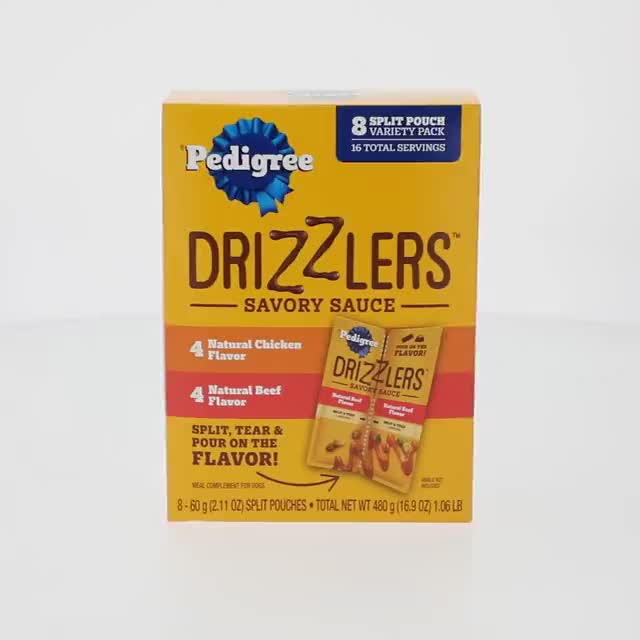 Pedigree Drizzlers Savory Sauce Multipack Wet Dog, 2.1 oz Twin