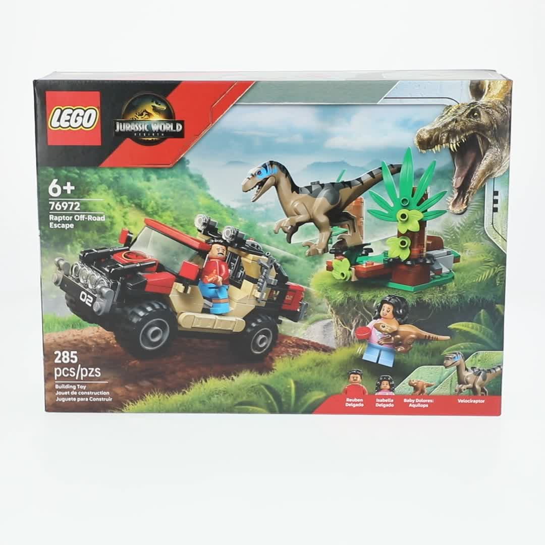 LEGO, Jurassic World Raptor Off-Road Escape, Dinosaur Toy