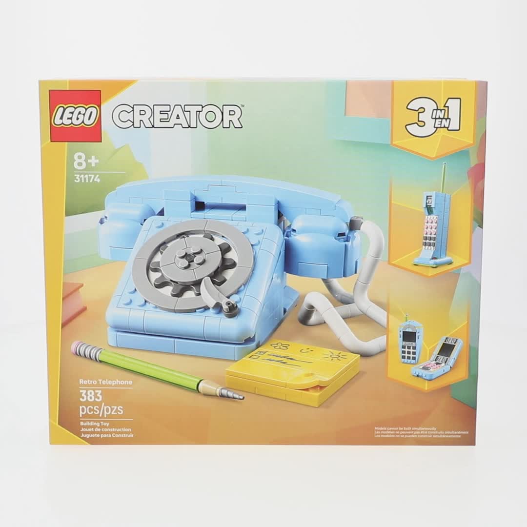 LEGO Creator 3 in 1 Retro Telephone Building Toy, Ages 8+, Home