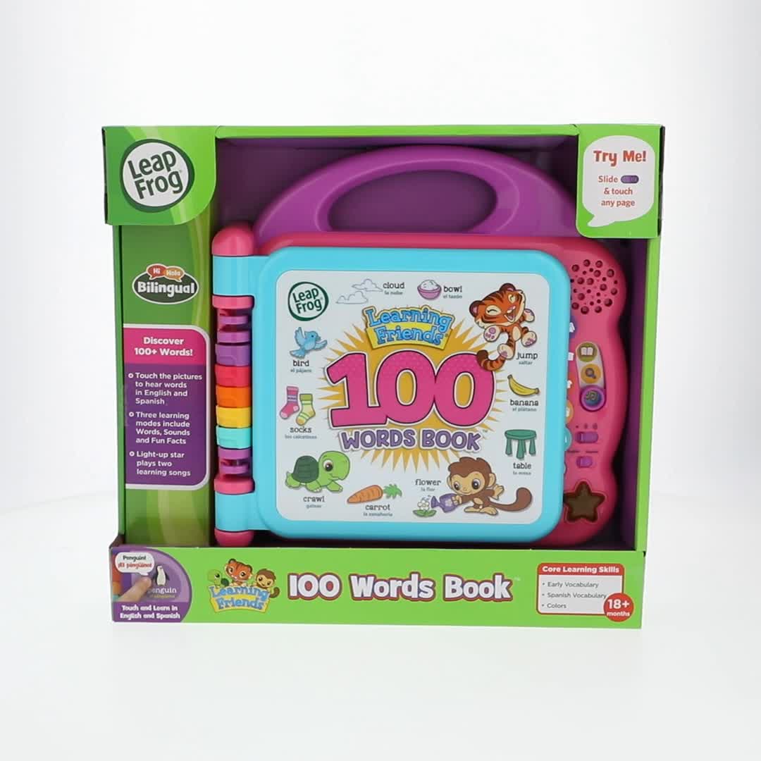Leapfrog 601503 Learning Friends - Libro de 100 palabras para bebé, educativo e interactivo, libro de jugadas bilingüe para niños y niñas de 1, 2, 3, 4 años, multicolor, talla única Leapfrog 601503 Learning Friends - Libro de 100 palabras para bebé, educativo e interactivo, libro de jugadas bilingüe para niños y niñas de 1, 2, 3, 4 años, multicolor, talla única