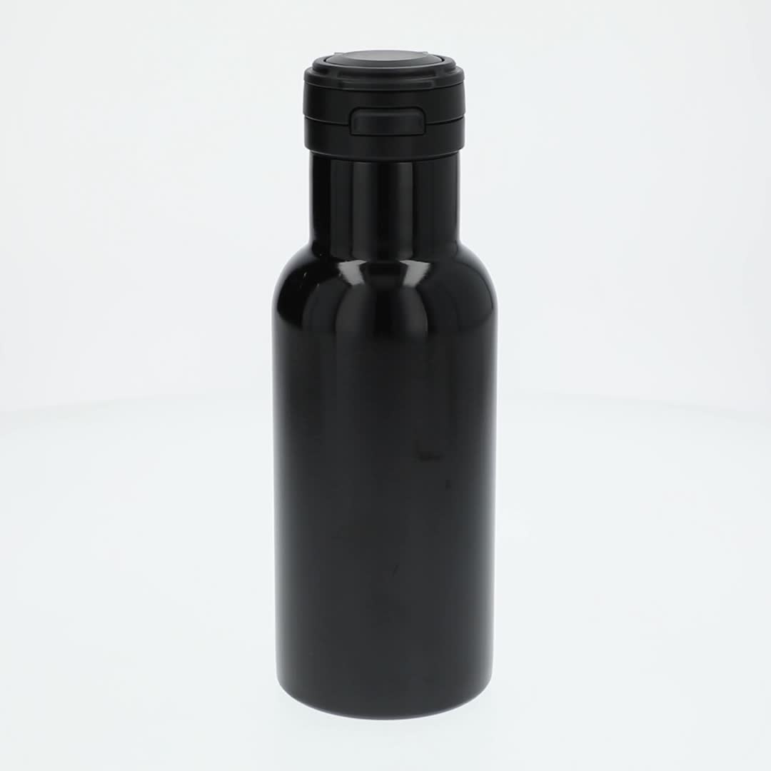 超美品！DANGER ZONE ブラックソリッド14P Your Zone 14oz Stainless Steel Bottle Black Double Wall Insulated
