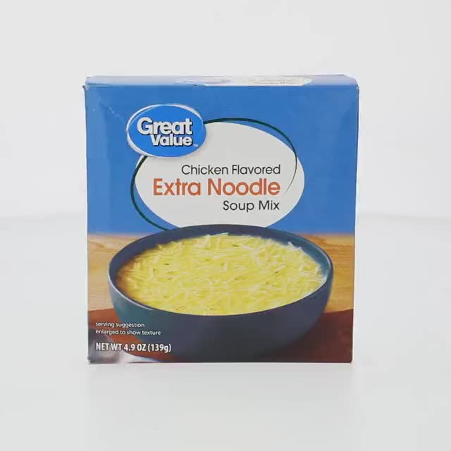 Great valueページ Great Value Chicken Flavored Soup Mix with Extra Noodles 4.9 oz