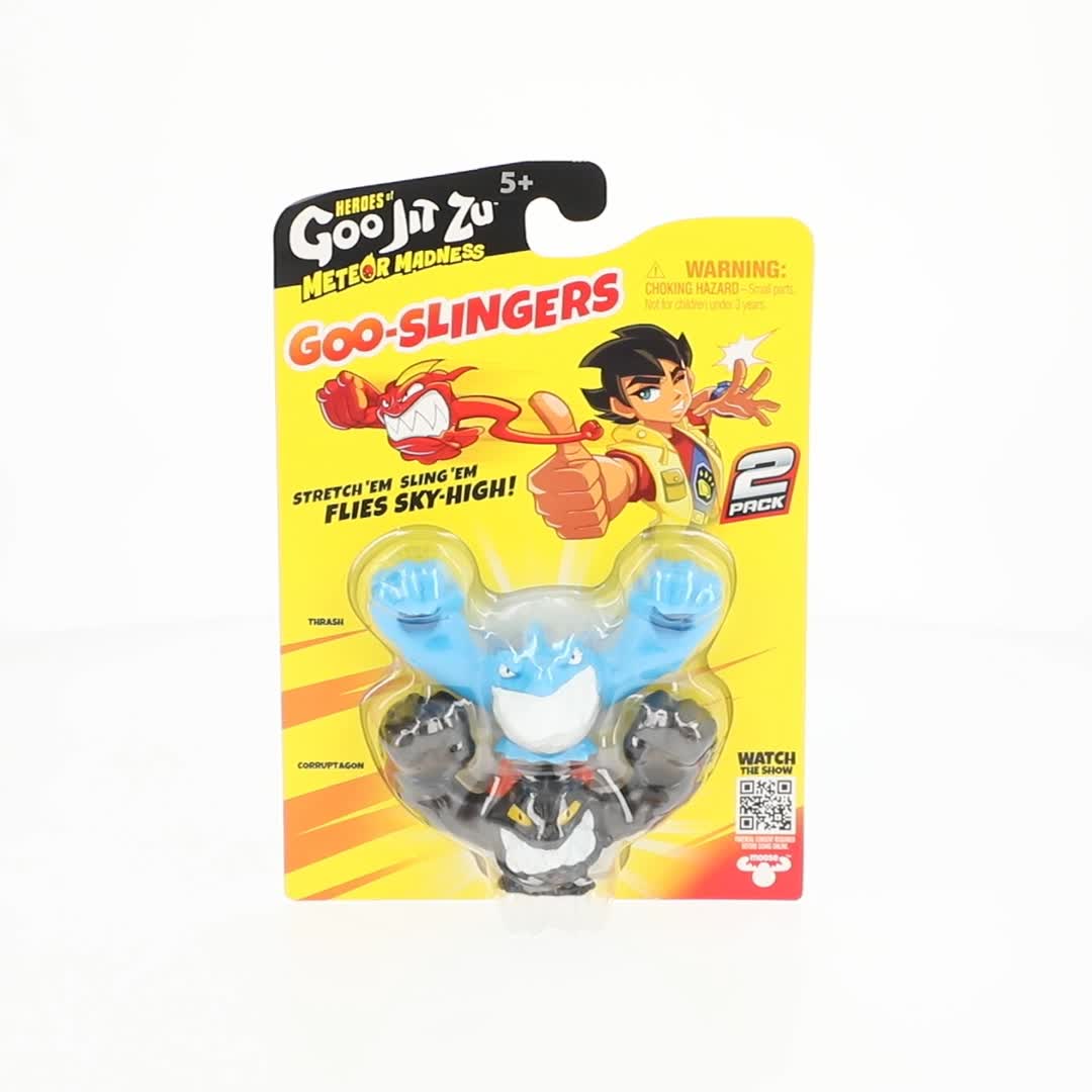 60s Mattel Googlies グーグリーズ　2体セット Heroes of Goo Jit Zu Meteor Madness Goo-Slingers 2 Pack, Stretch