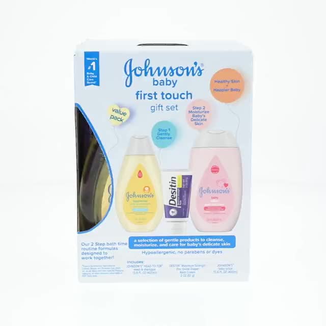 Johnson's Baby First Touch Gift Set, 3 Items, Baby Bath & Skin