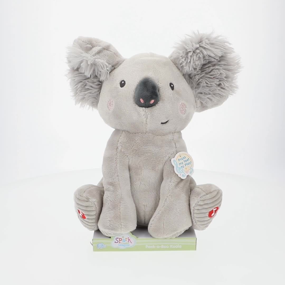 Spark Create Imagine Peek-a-Boo Gray Koala Plush Toy, 6 Months and