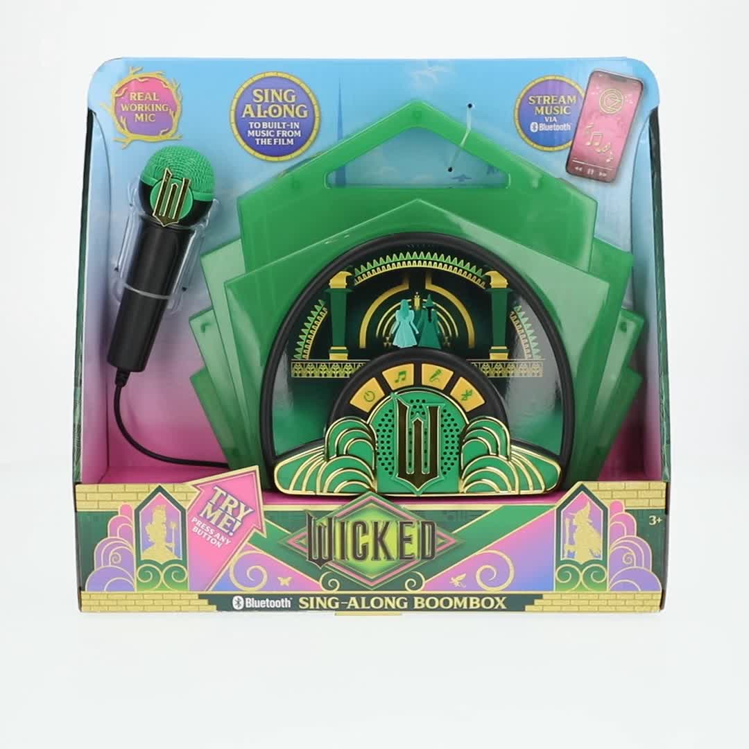 Wicked Kids Bluetooth Sing-Along Boombox with Microphone for Ages