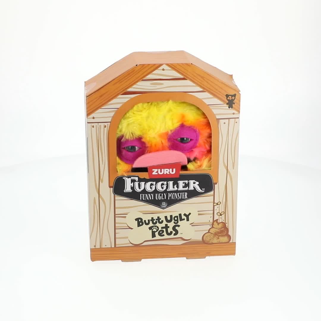 Fuggler, Plush Furry Fuggler Butt Ugly Pets, Multicolor, 9 inch