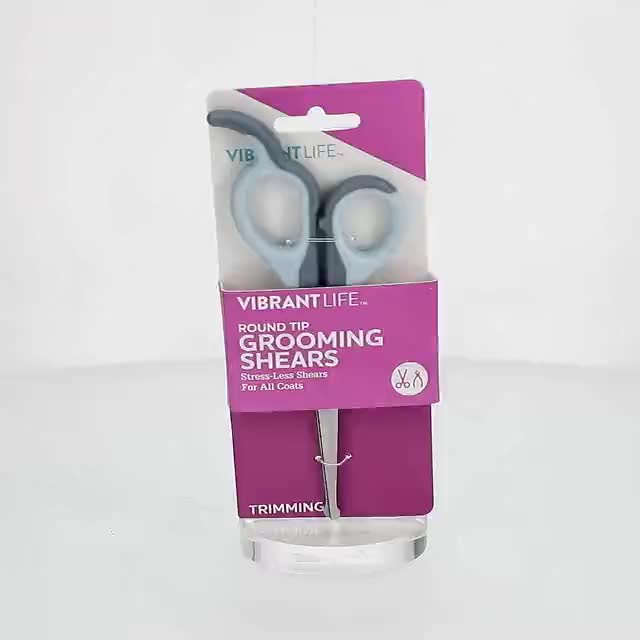 Vibrant Life 6.7 in Round-Tip Dog Grooming Shears for All Coats