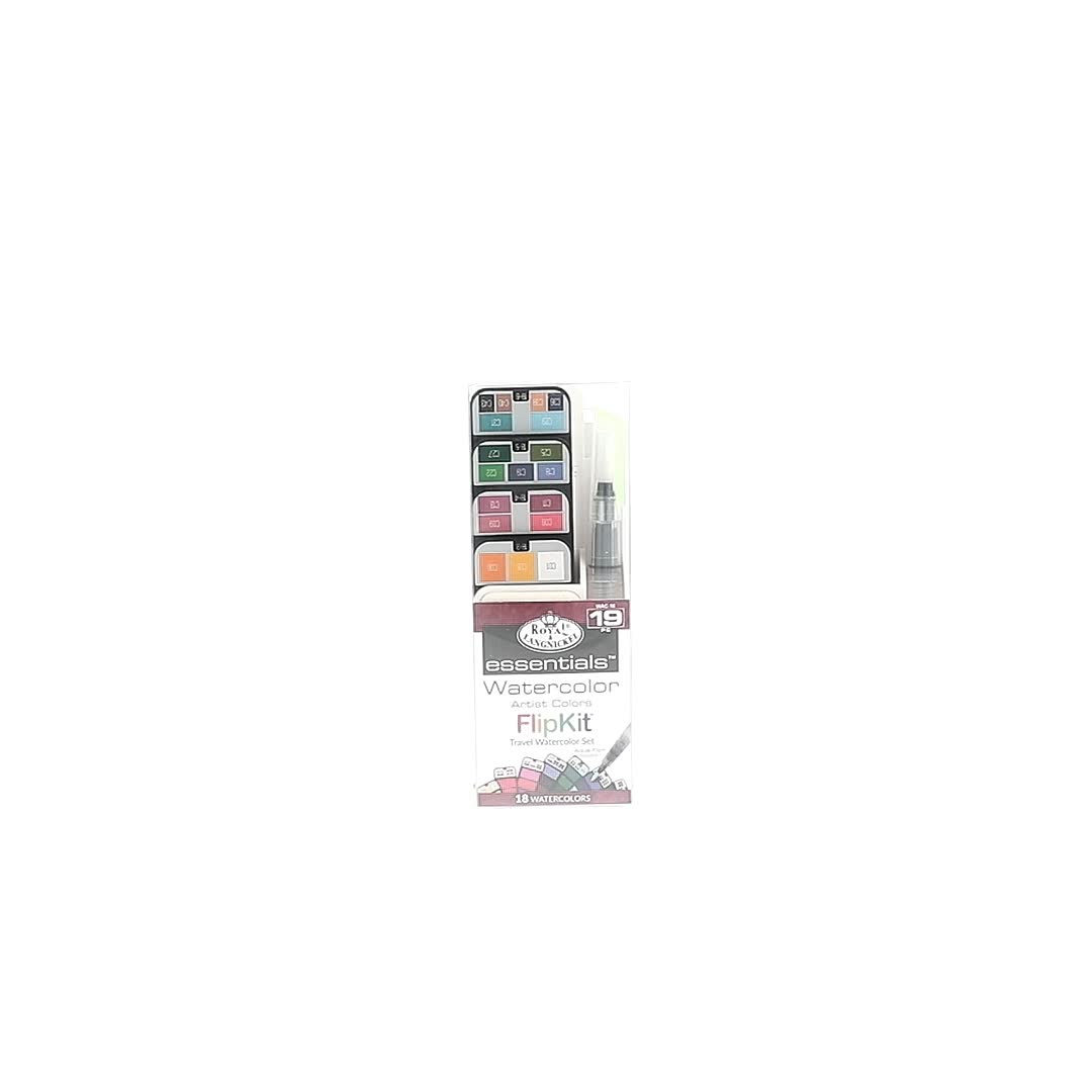 Royal & Langnickel Essentials 19pc Watercolor Flip Kit, Travel