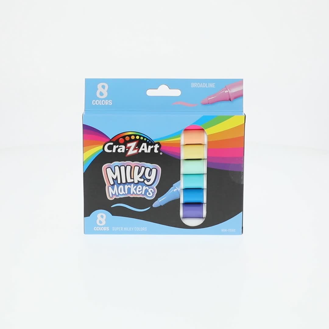 Cra-Z-Art Broadline Super Milky Markers, 8 Count - Pastel Markers