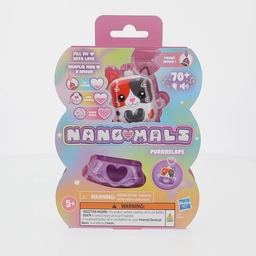 Hasbro Nano-mals Purrnelope the Calico Kitty, Electronic Pet Cat