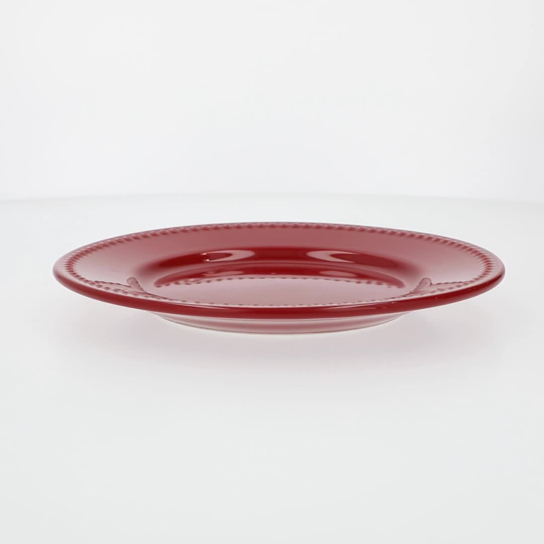 Mainstays Brynn 8 in Red Stoneware Salad Plate - Walmart.com