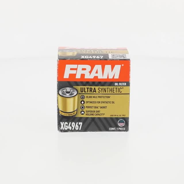 FRAM Ultra Synthetic Oil Filter, XG4967, 20K mile for Toyota