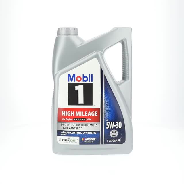 Mobil 1, High Mileage Full Synthetic Motor Oil, 5W-30, 5 Quart