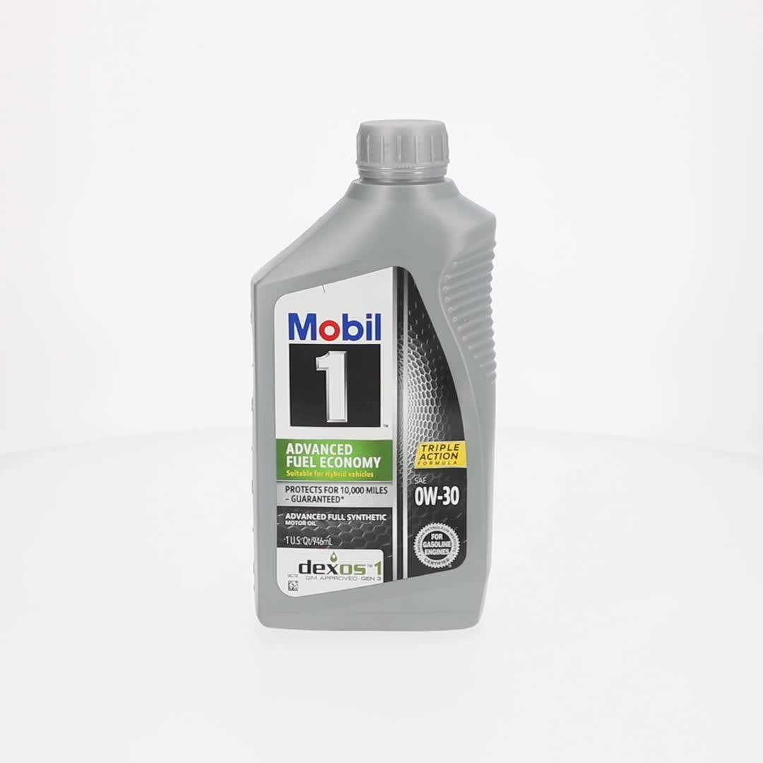 Mobil 1 Advanced Fuel Economy Full Synthetic Motor Oil 0W-30, 1