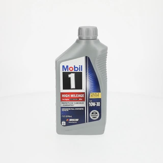 Mobil 1, High Mileage Full Synthetic Motor Oil, 10W-30, 1 Quart