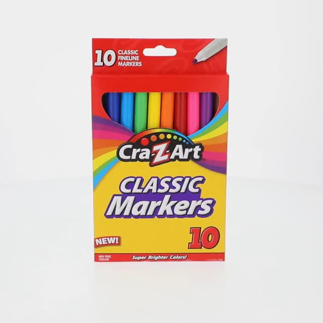 Cra-Z-Art Classic Fineline Art Markers - 10 Count - Walmart.com