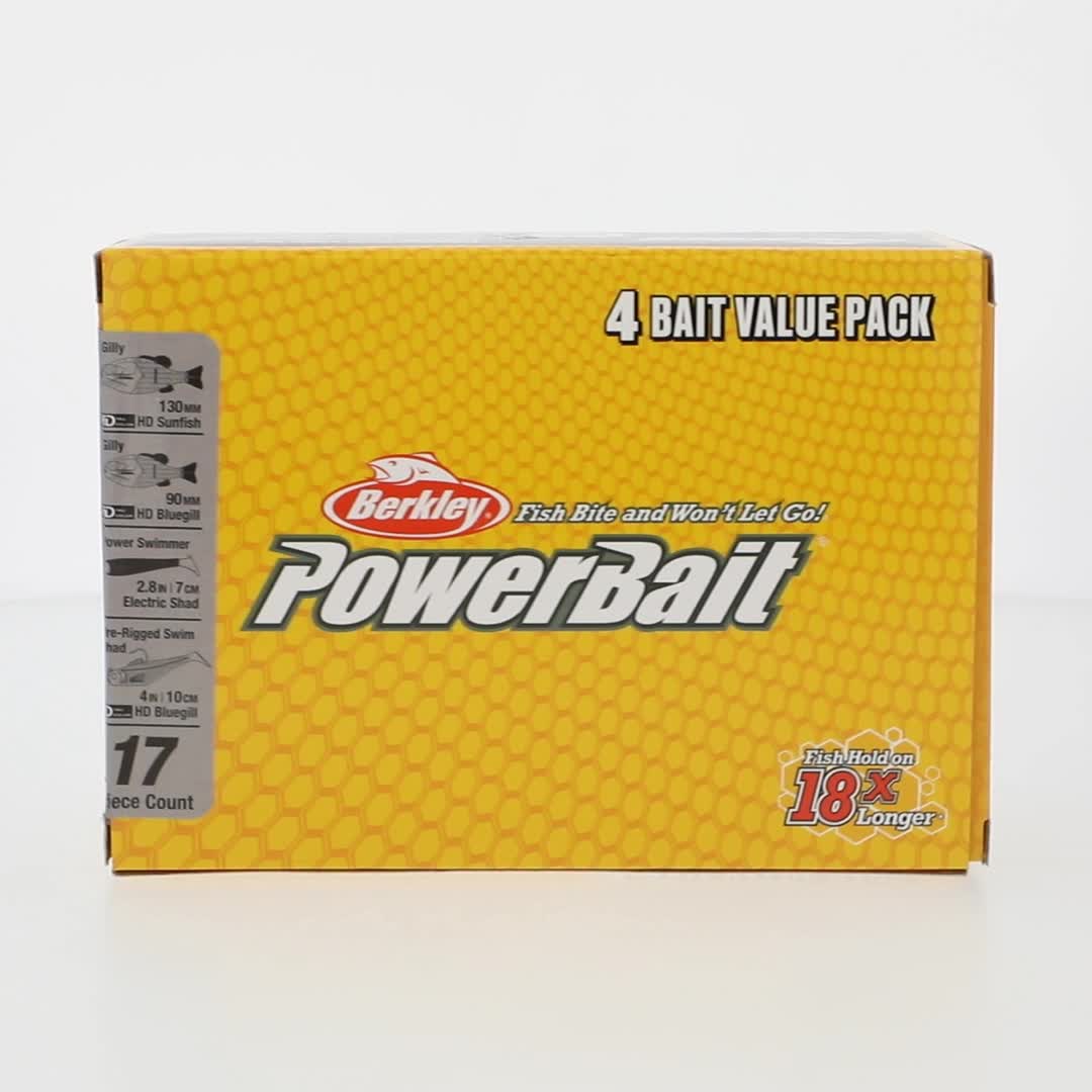 berkley powerbait tackle bag walmart Berkley PowerBait Bass Bait Box, 17-Piece Swimbait Fishing Lure Assortment