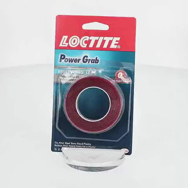Loctite Power Grab Mounting Tape, 0.75 in x 60 in, Red 60 inches