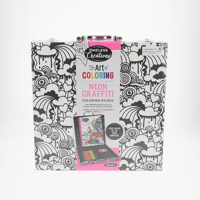 Cra-Z-Art, Timeless Creations Adult Neon Graffiti Coloring Set