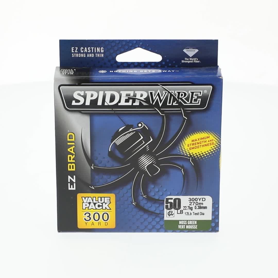 SpiderWire EZ Braid Fishing Line, Moss Green, 50 lb Test, 300 yd