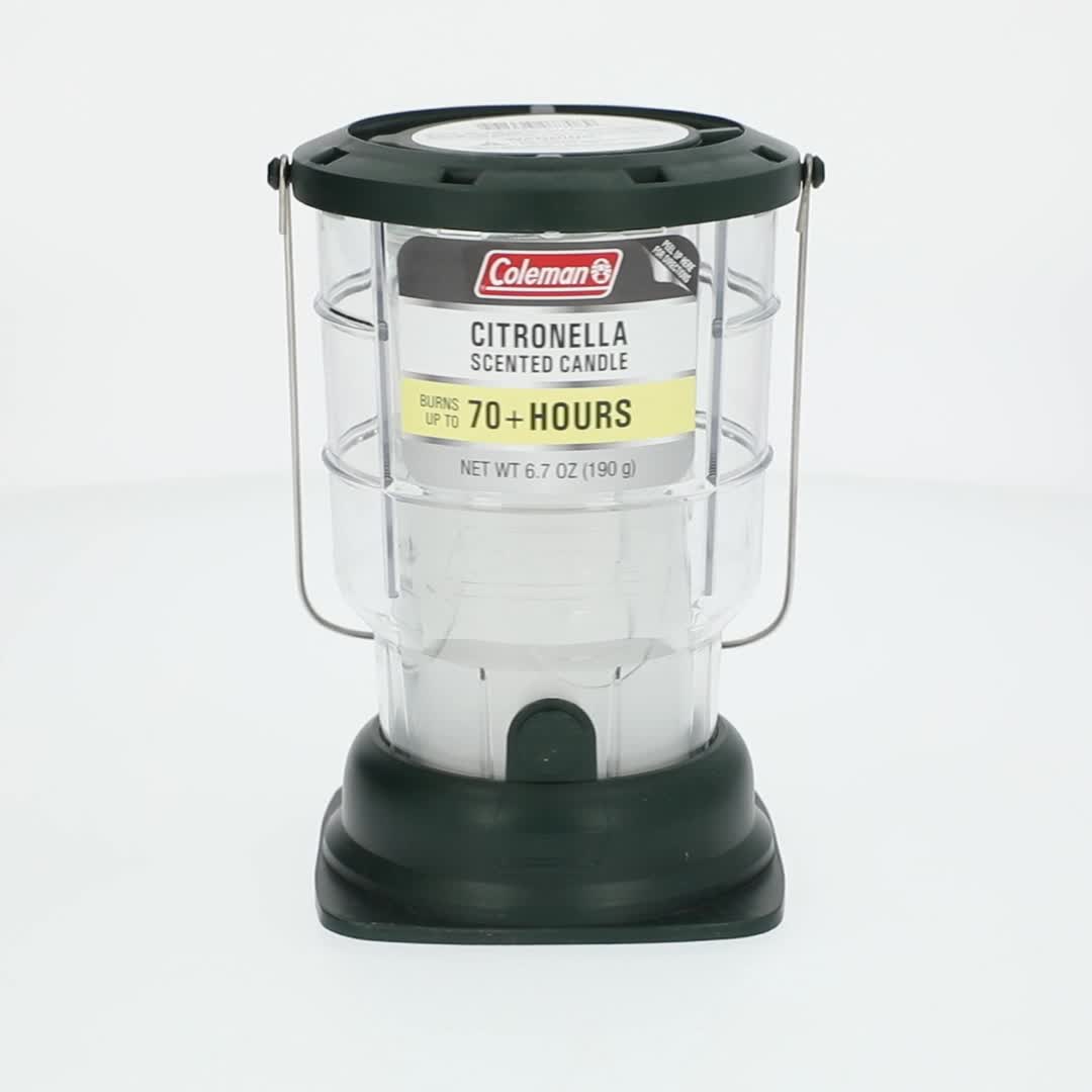 Coleman Citronella Candle Lantern, 70+ Hours, Green, Mosquito