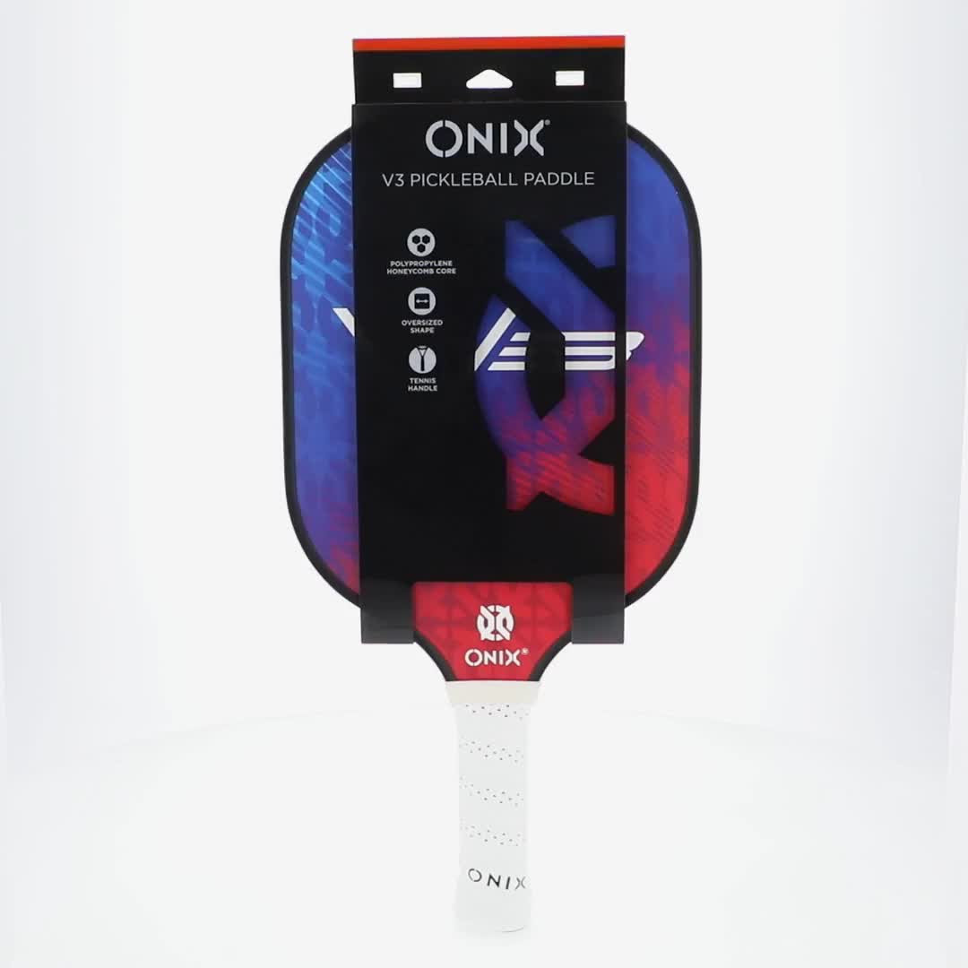 ONIX V3 Fiberglass Pickleball Paddle, Polypropylene Core, For All