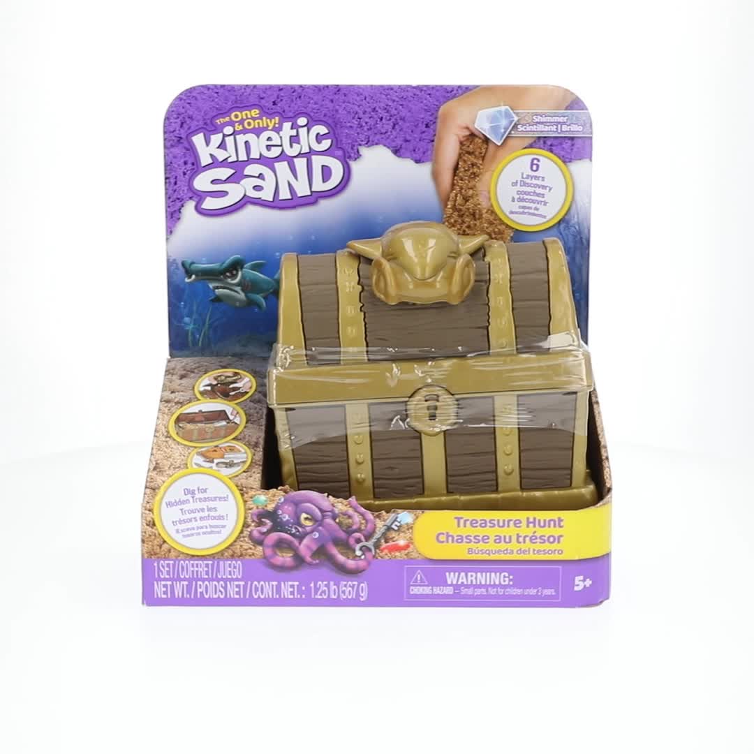 Kinetic Sand Treasure Hunt with 1.25lbs Brown & Rare Gold Shimmer