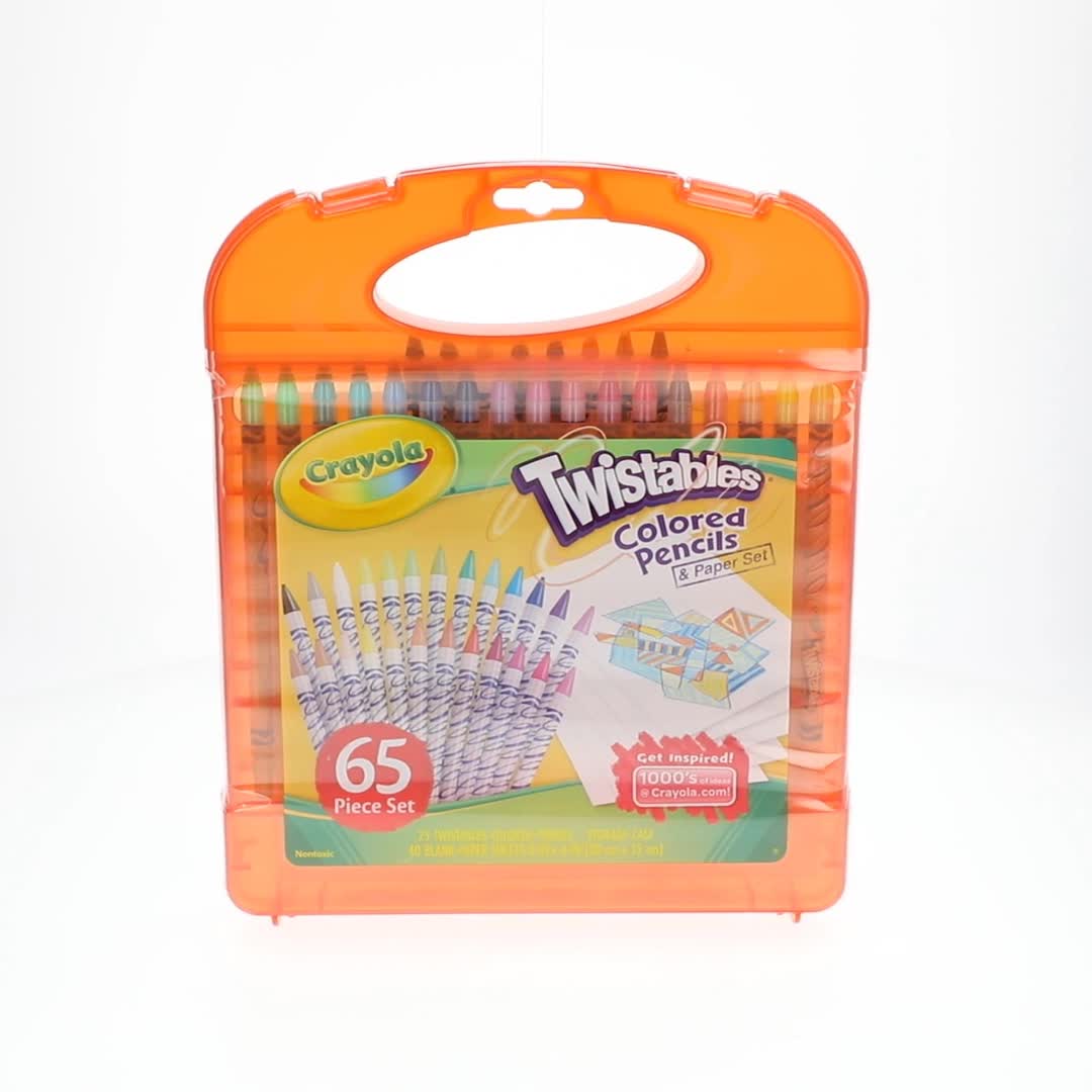 Crayola Twistables Colored Pencils Set, 25 Pack, Portable Art Case