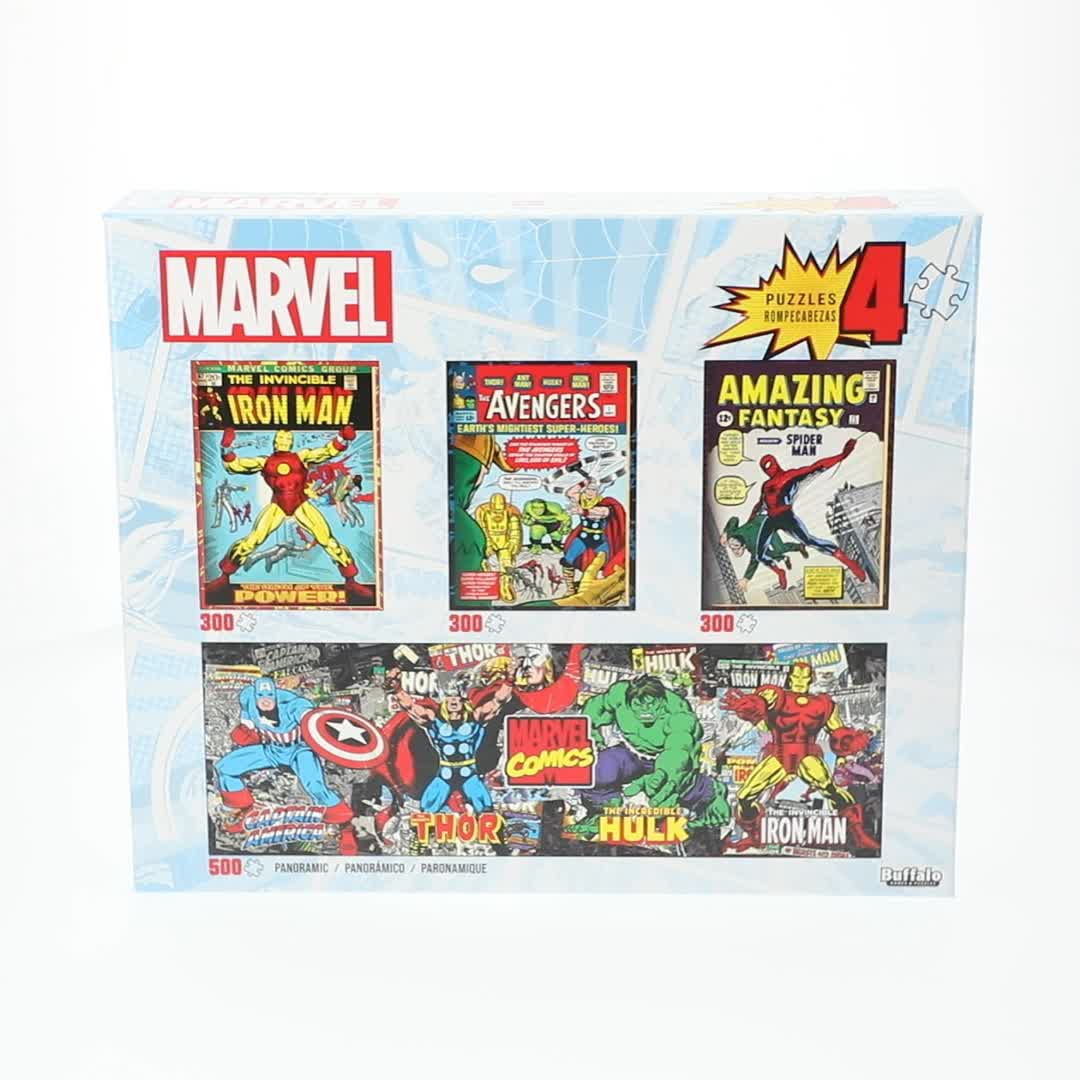 Buffalo Games Marvel Comics 4-in-1 Multipack Jigsaw Puzzles