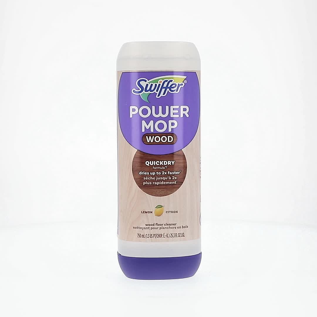 Swiffer Power Mop Wood Refill Solution, QuickDry Hardwood Floor
