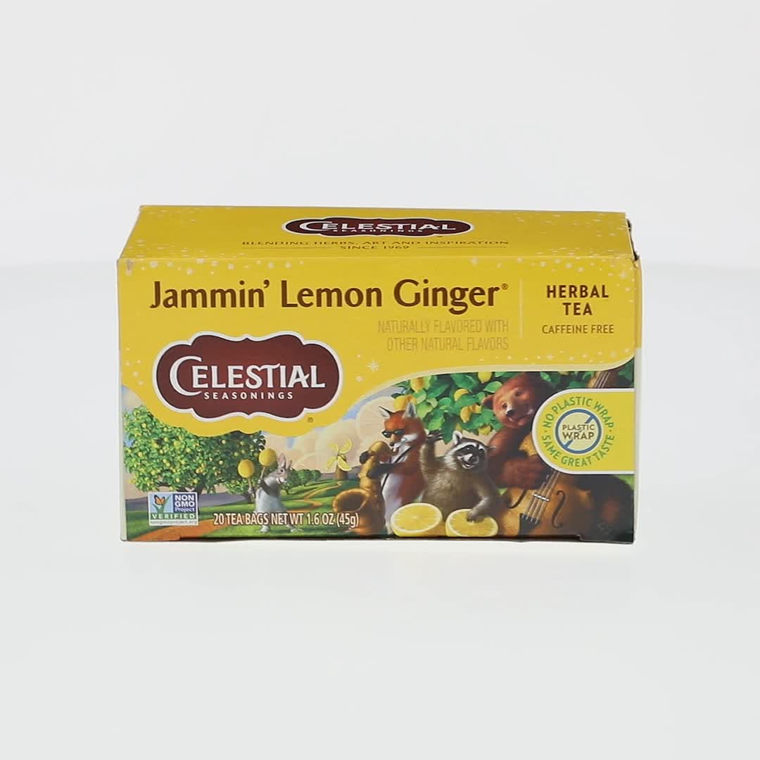 Celestial Seasonings Decaf Jammin' Lemon Ginger Herbal Tea Bags
