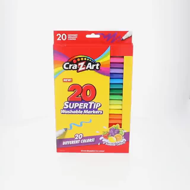 Cra-Z-Art Washable Super Tip Art Markers, 20 Count - Walmart.com