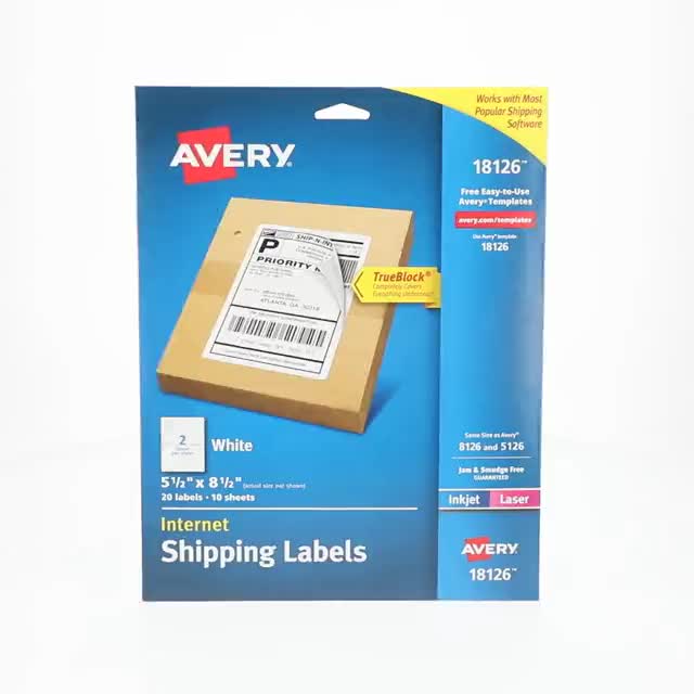 Avery, Shipping Labels, 5-1/2