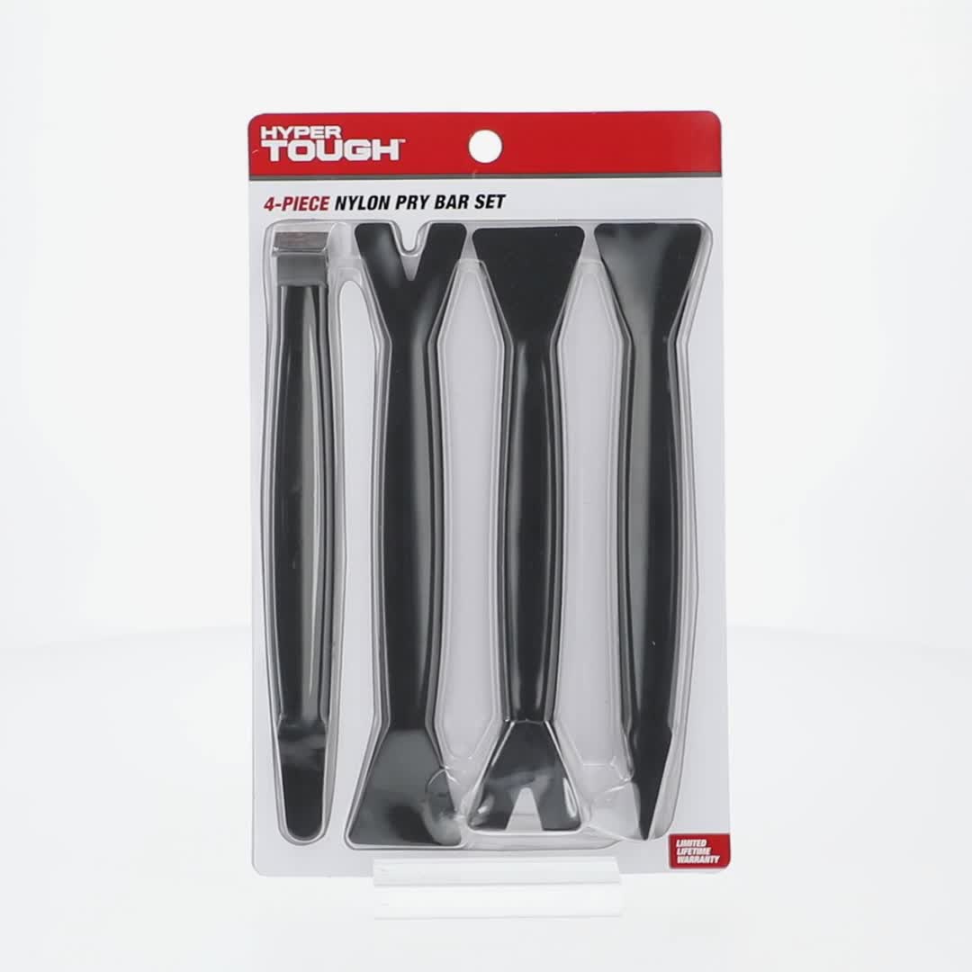 Hyper Tough 4 Piece Nylon Pry Bar Set for Automotive Trim Molding