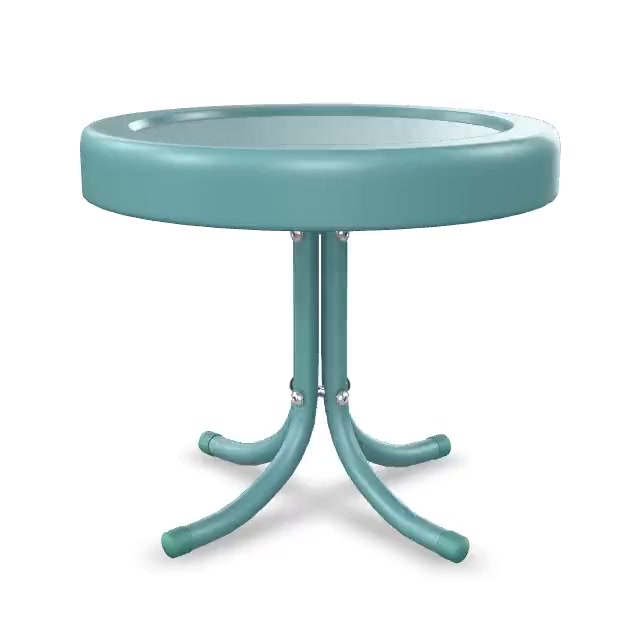 Crosley Griffith Retro Outdoor Patio Side Table, Steel Frame