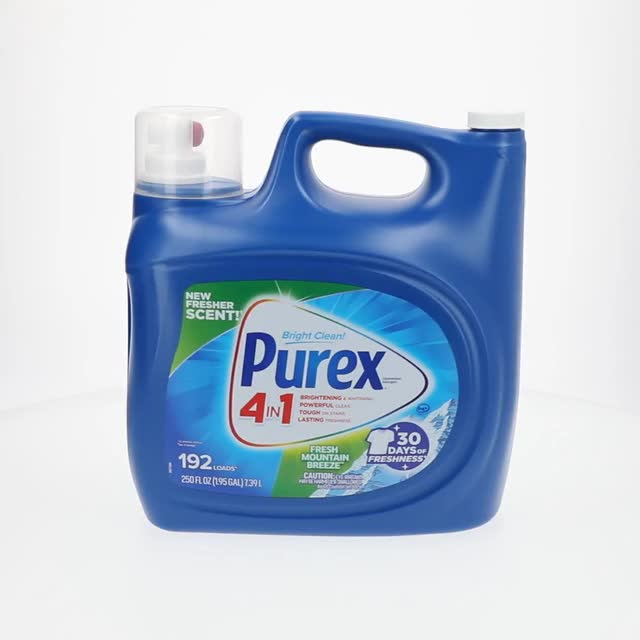 Purex Liquid Laundry Detergent, Mountain Breeze Scent, 250oz, 192