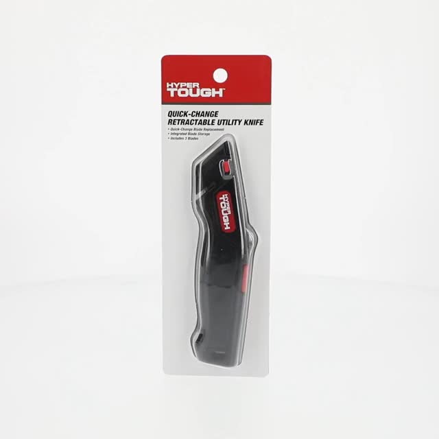 Hyper Tough Retractable Utility Knife with Quick-Change Blades