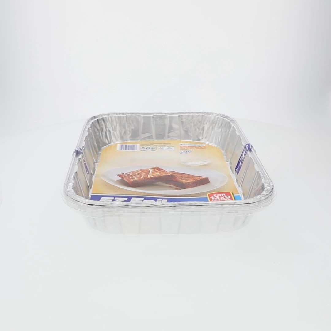 EZ Foil Disposable Cake Pans with Lids, 13 x 9 in., 2 Count