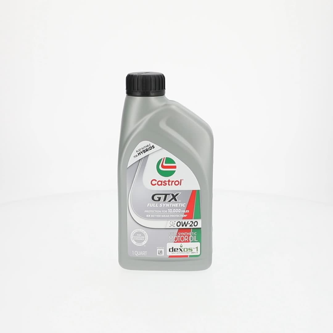 Castrol GTX Full Synthetic 0W-20 Motor Oil, 1 Quart - Walmart.com
